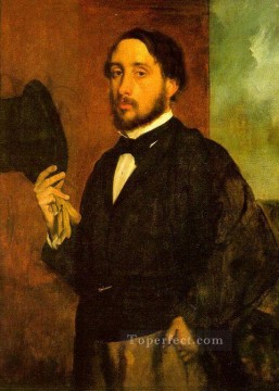 Edgar Degas Painting - Self Portrait Edgar Degas